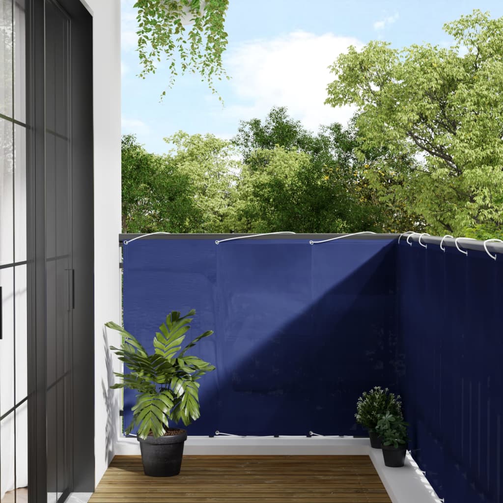Balcony Privacy Screen Blue 120x700 cm 100% Polyester Oxford