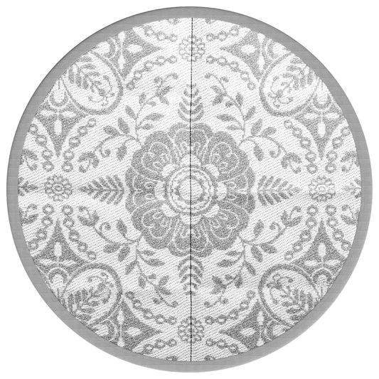 Outdoor-Teppich ARAKIL Hellgrau Ø120 cm PP