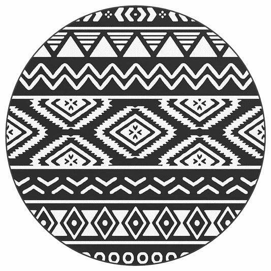 Outdoor-Teppich ARAKIL Schwarz Ø200 cm PP