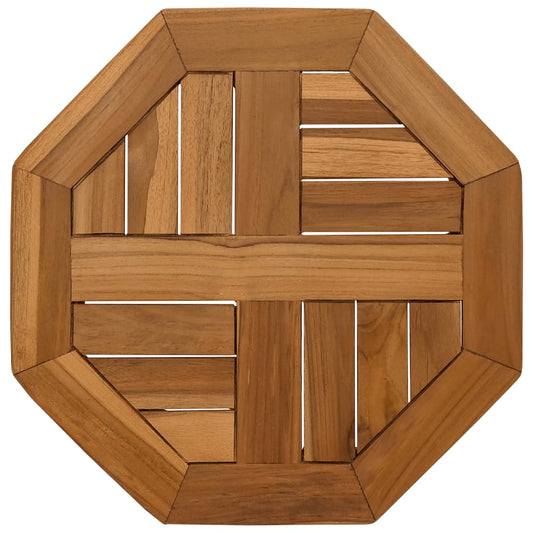 Tischplatte 40x40x2,5 cm Achteckig Massivholz Teak