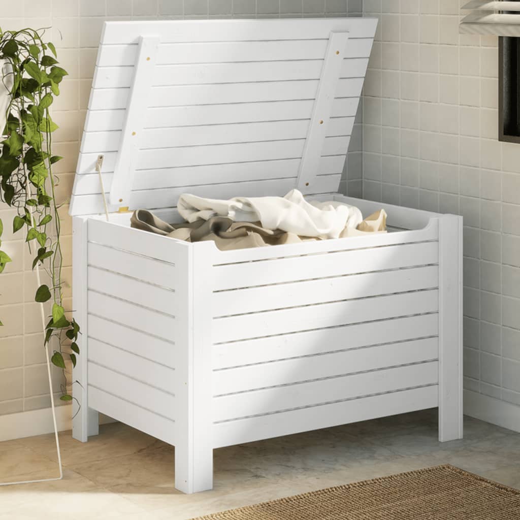 Kommode med låg RANA Hvid 80x49x54 cm massiv fyrretræ