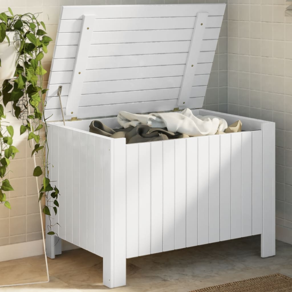 Kommode med låg RANA Hvid 80x49x54 cm massiv fyrretræ