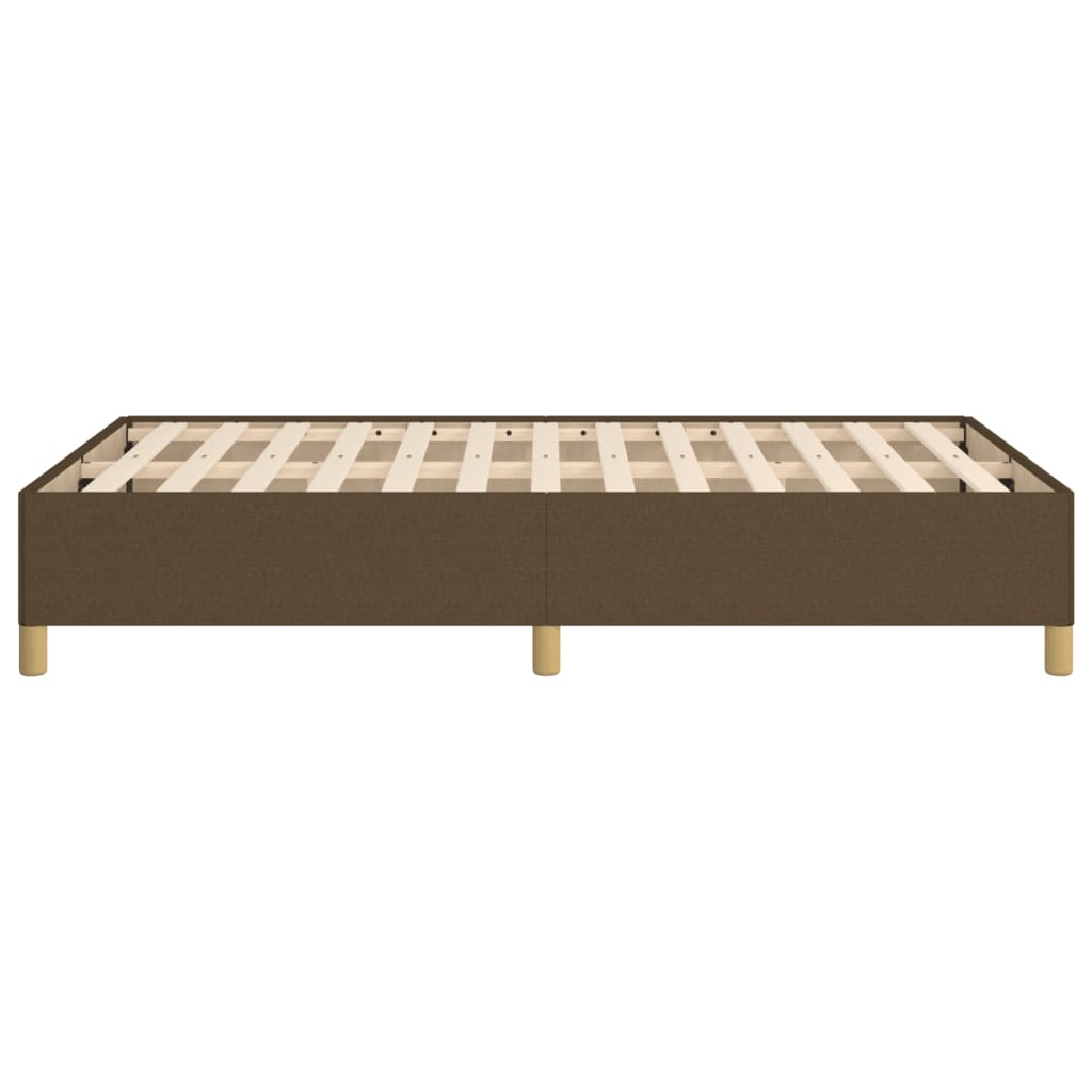 Sengeramme uden madras mørkebrun 120x190 cm stof
