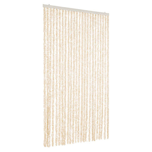 Fliegenvorhang Beige und Weiß 100x230 cm Chenille