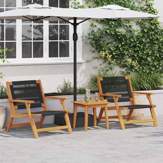 Outdoortisch-Set Braun Massives Akazienholz