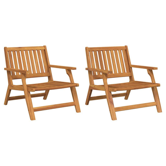 Outdoortisch-Set 2 pcs Braun Massives Akazienholz