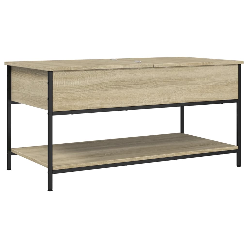 Sofabord Sonoma eg 100x50x50 cm træmateriale og metal