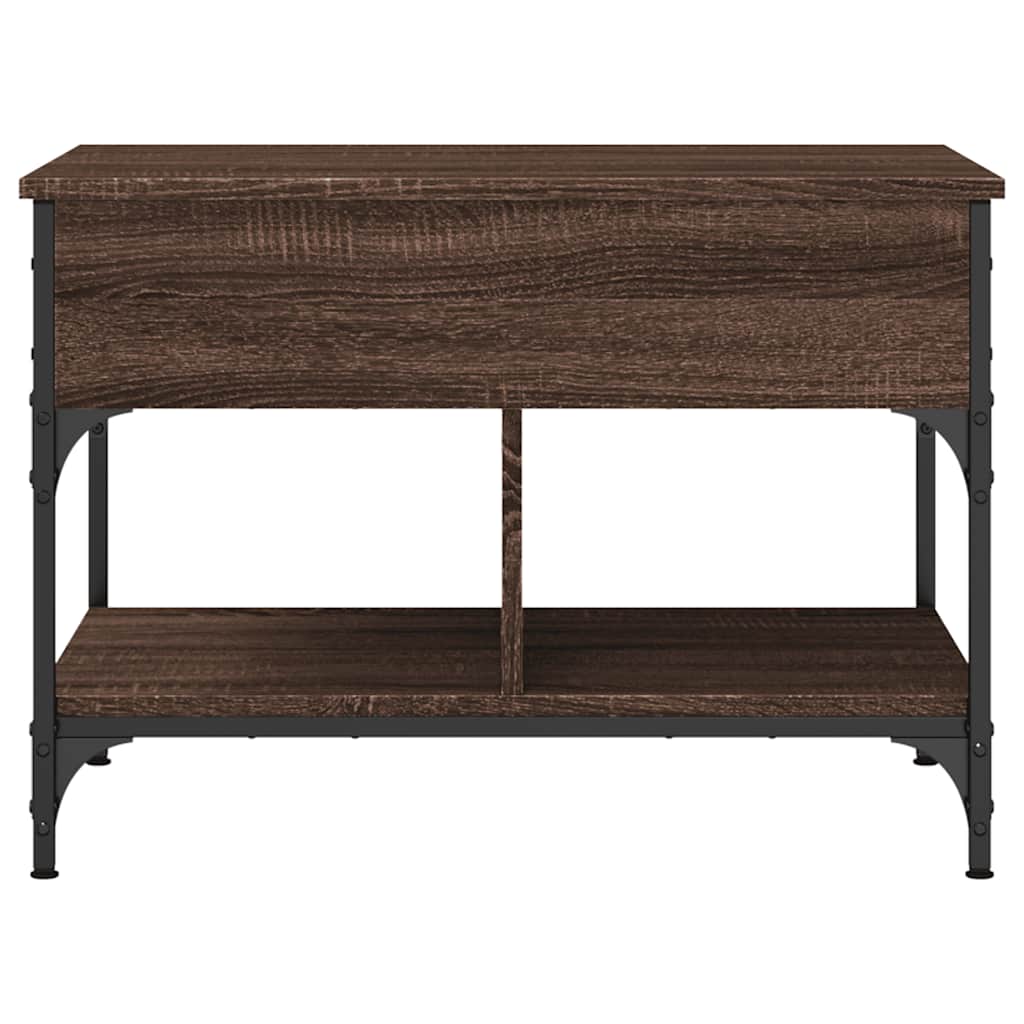 Sofabord Brun Eg Look 70x50x50 cm Træ Materiale Metal