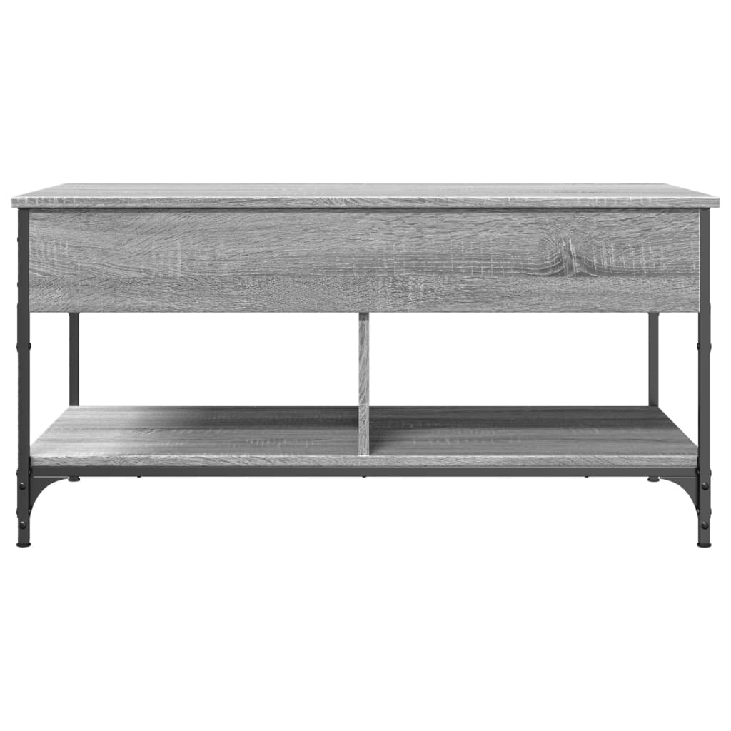 Sofabord Grå Sonoma 100x50x50 cm træmateriale og metal