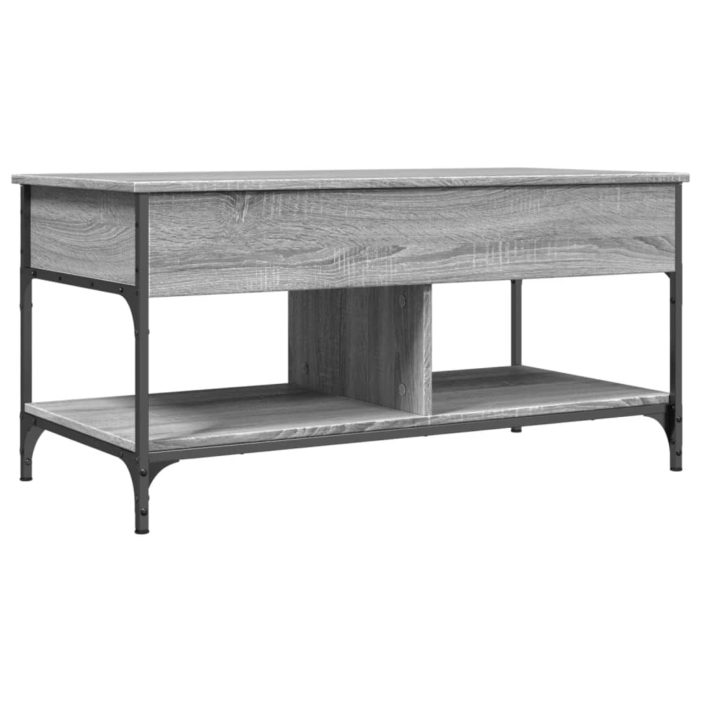 Sofabord Grå Sonoma 100x50x50 cm træmateriale og metal