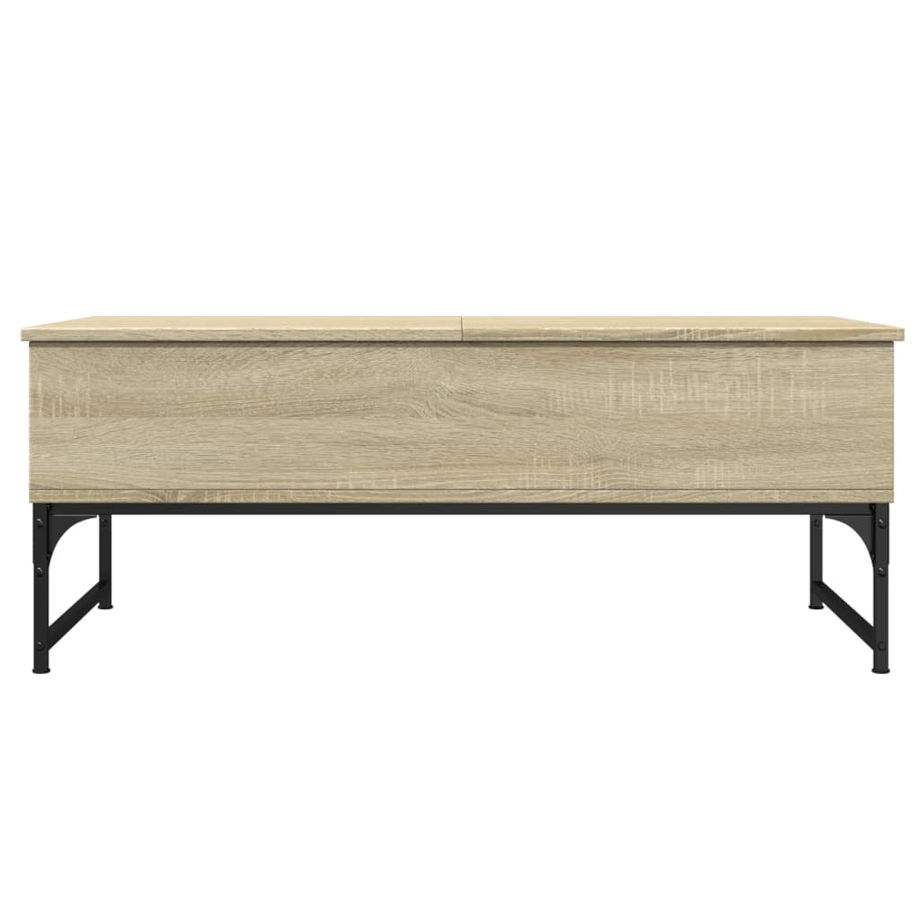 Sofabord Sonoma eg 100x50x40 cm træmateriale og metal