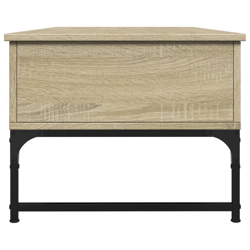 Sofabord Sonoma eg 100x50x40 cm træmateriale og metal