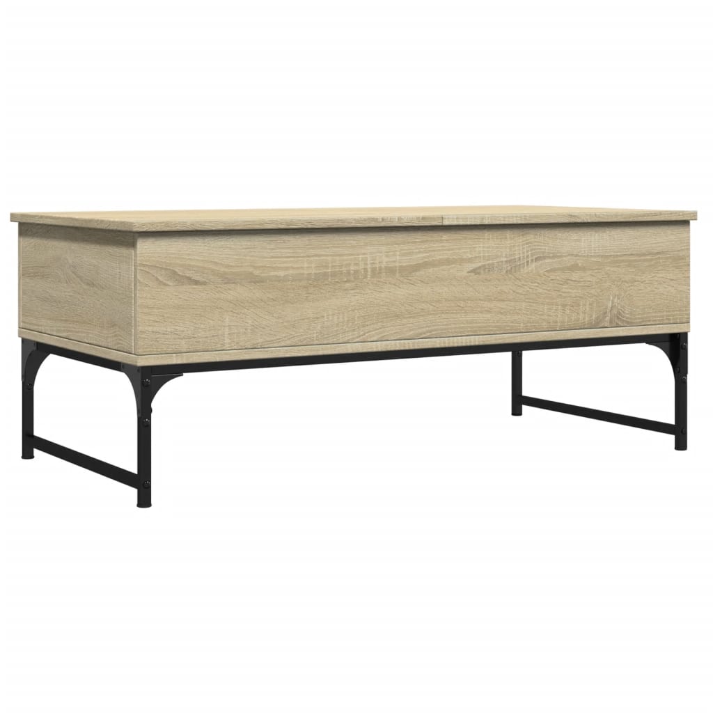 Sofabord Sonoma eg 100x50x40 cm træmateriale og metal