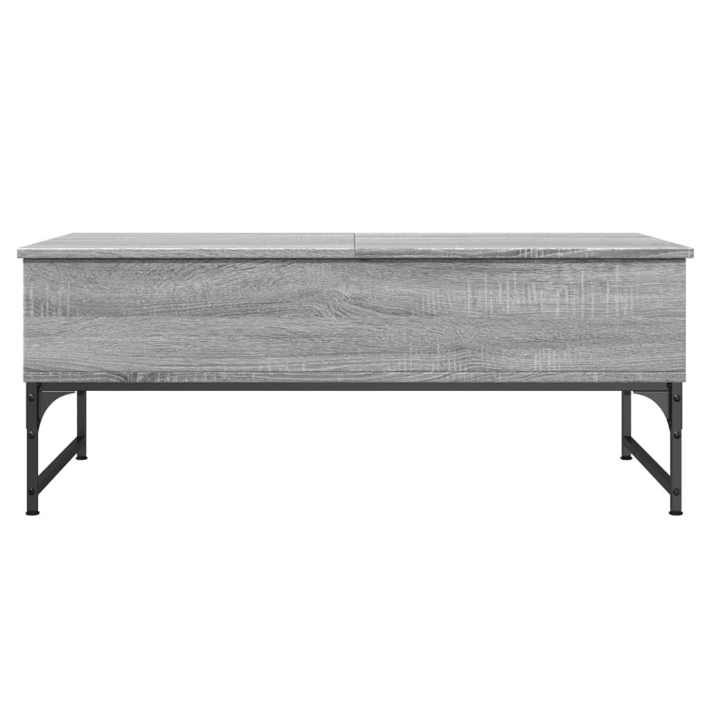 Sofabord Grå Sonoma 100x50x40 cm træmateriale og metal