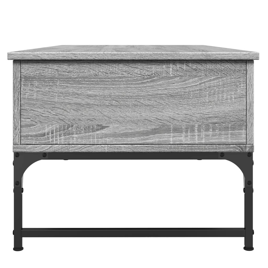 Sofabord Grå Sonoma 100x50x40 cm træmateriale og metal