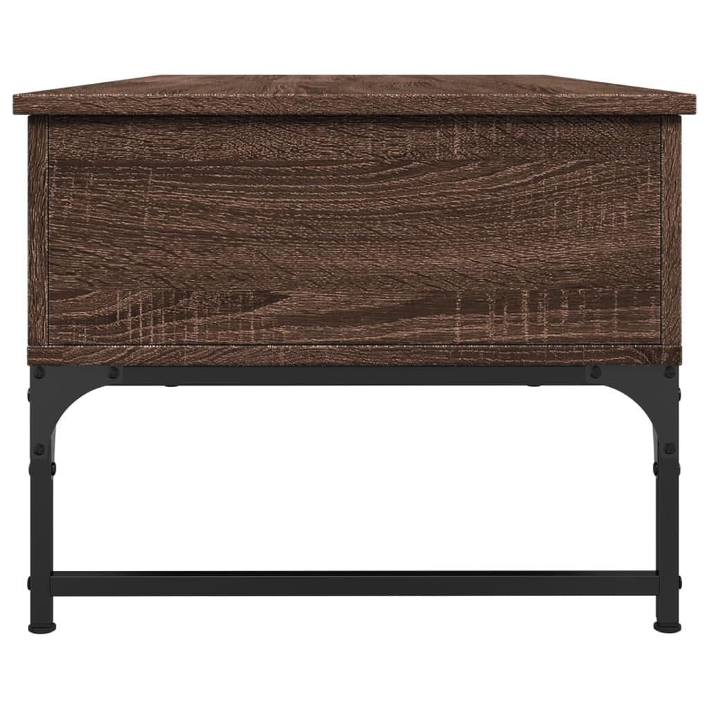 Sofabord Brun Eg Look 100x50x40 cm Træ Materiale Metal