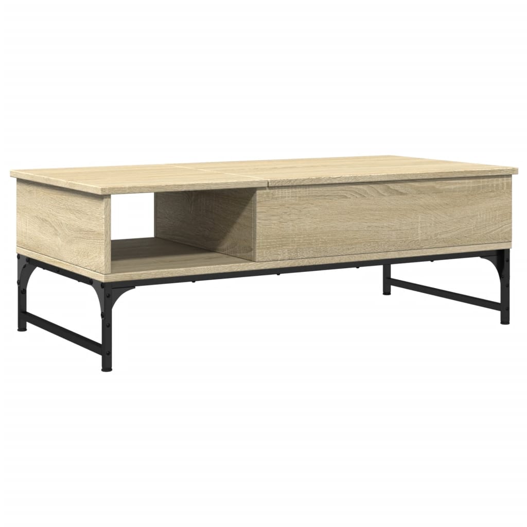 Sofabord Sonoma eg 100x50x35 cm træmateriale og metal