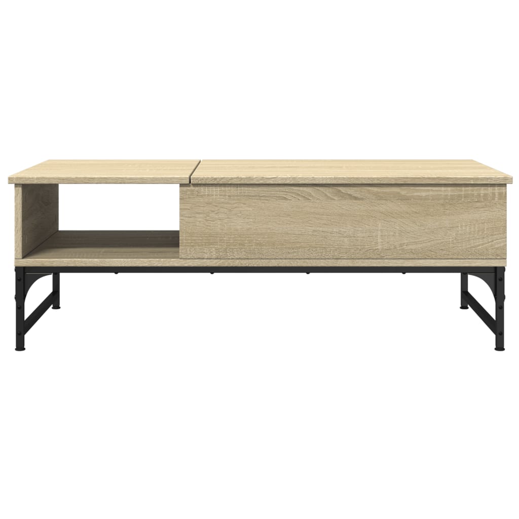 Sofabord Sonoma eg 100x50x35 cm træmateriale og metal