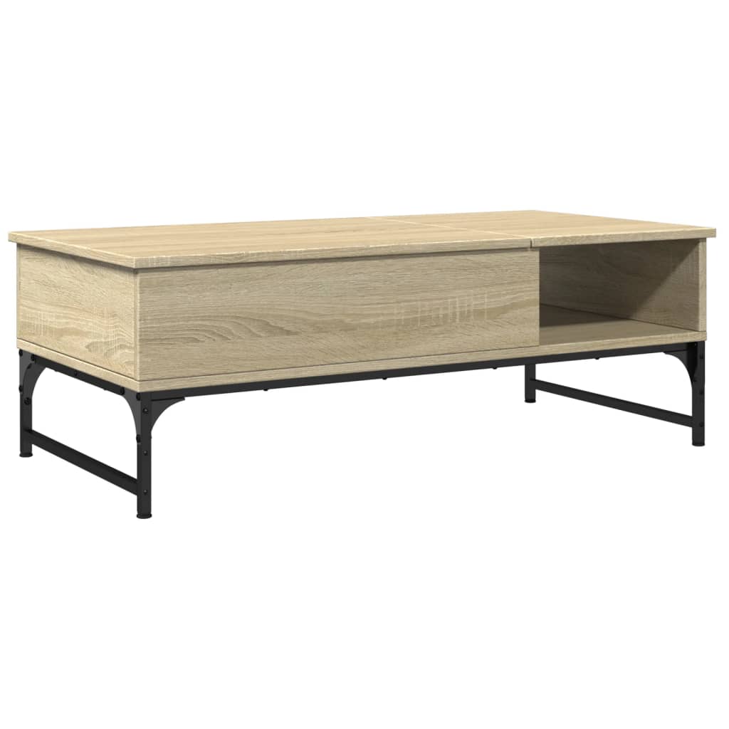 Sofabord Sonoma eg 100x50x35 cm træmateriale og metal