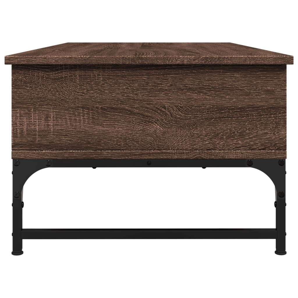 Sofabord Brun Eg Look 100x50x35 cm Træ Materiale Metal