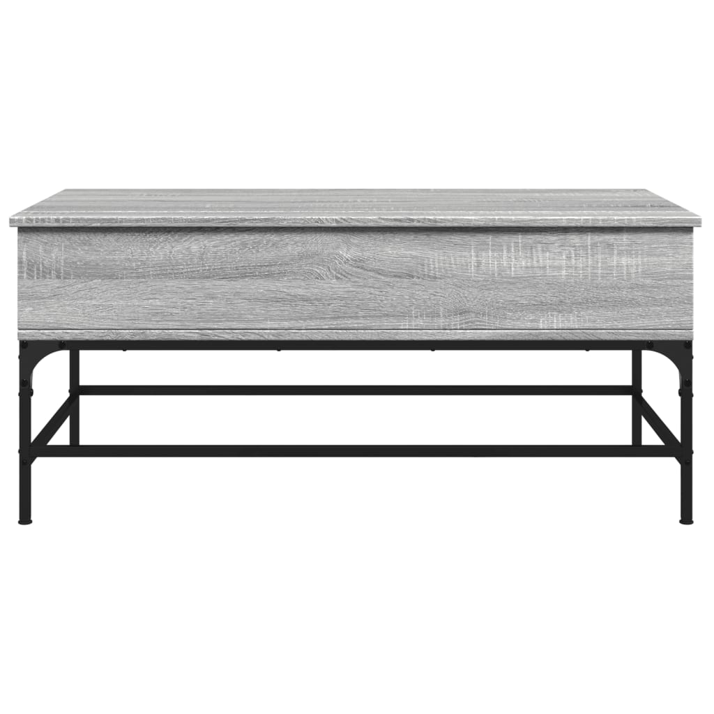 Sofabord Grå Sonoma 100x50x45 cm træmateriale og metal
