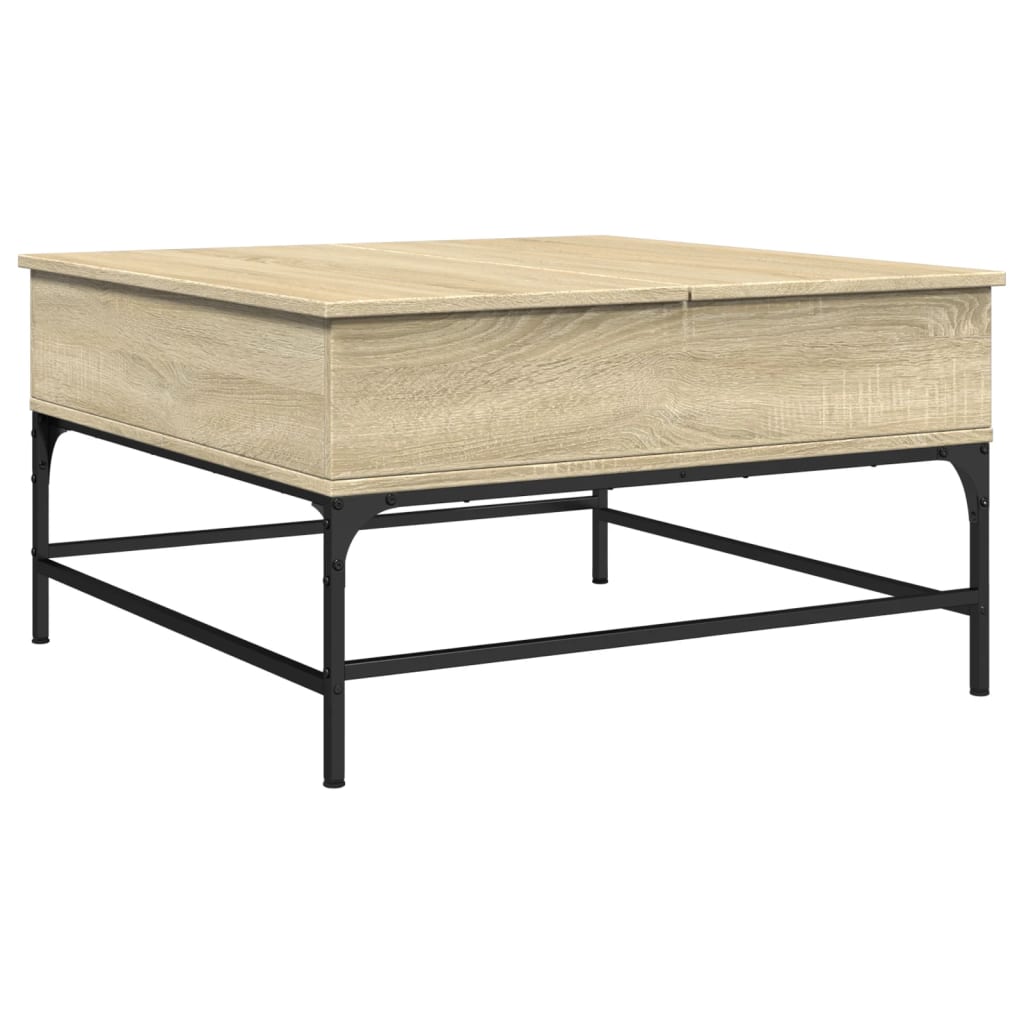 Sofabord Sonoma eg 80x80x45 cm træmateriale og metal