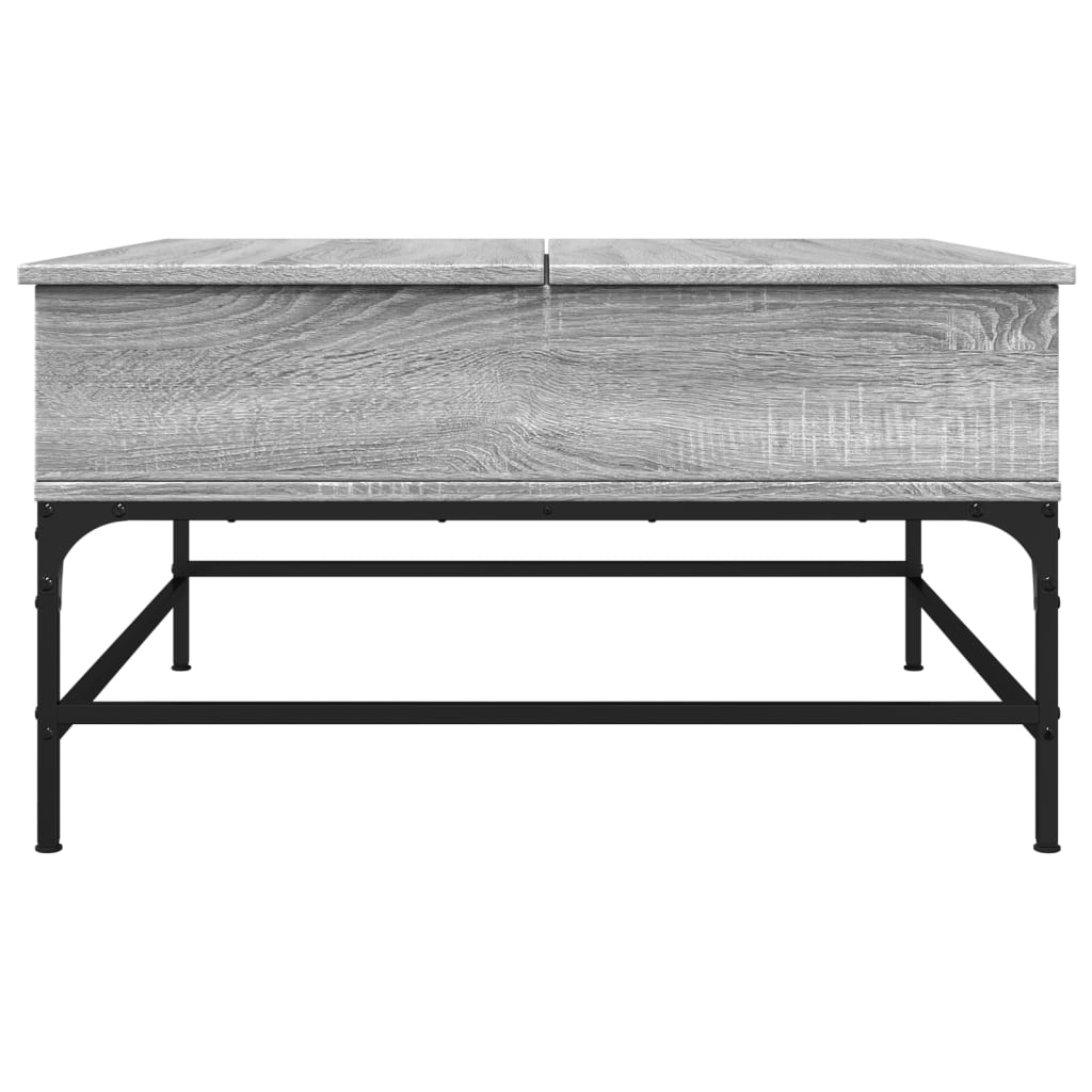 Sofabord Grå Sonoma 80x80x45 cm træmateriale og metal