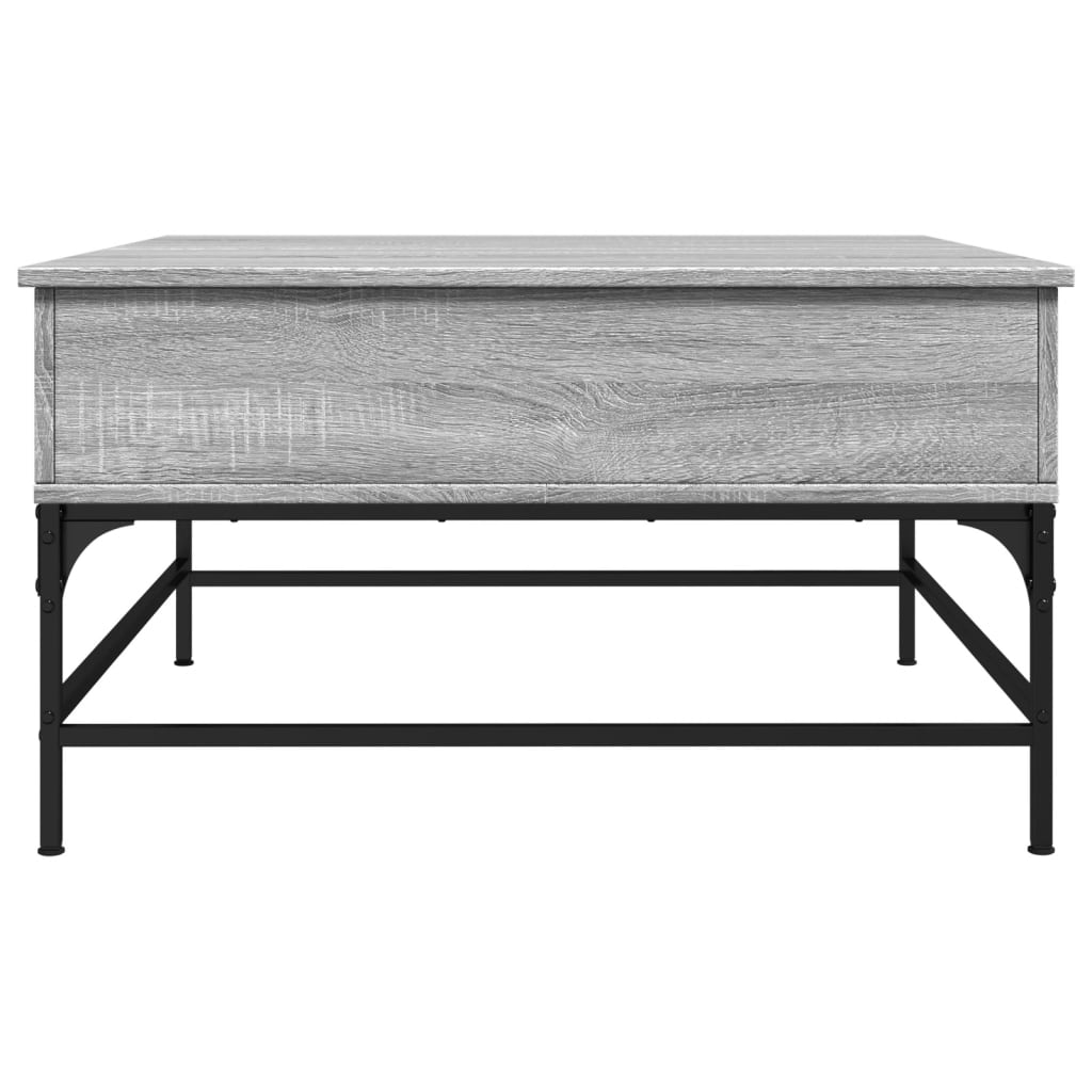 Sofabord Grå Sonoma 80x80x45 cm træmateriale og metal