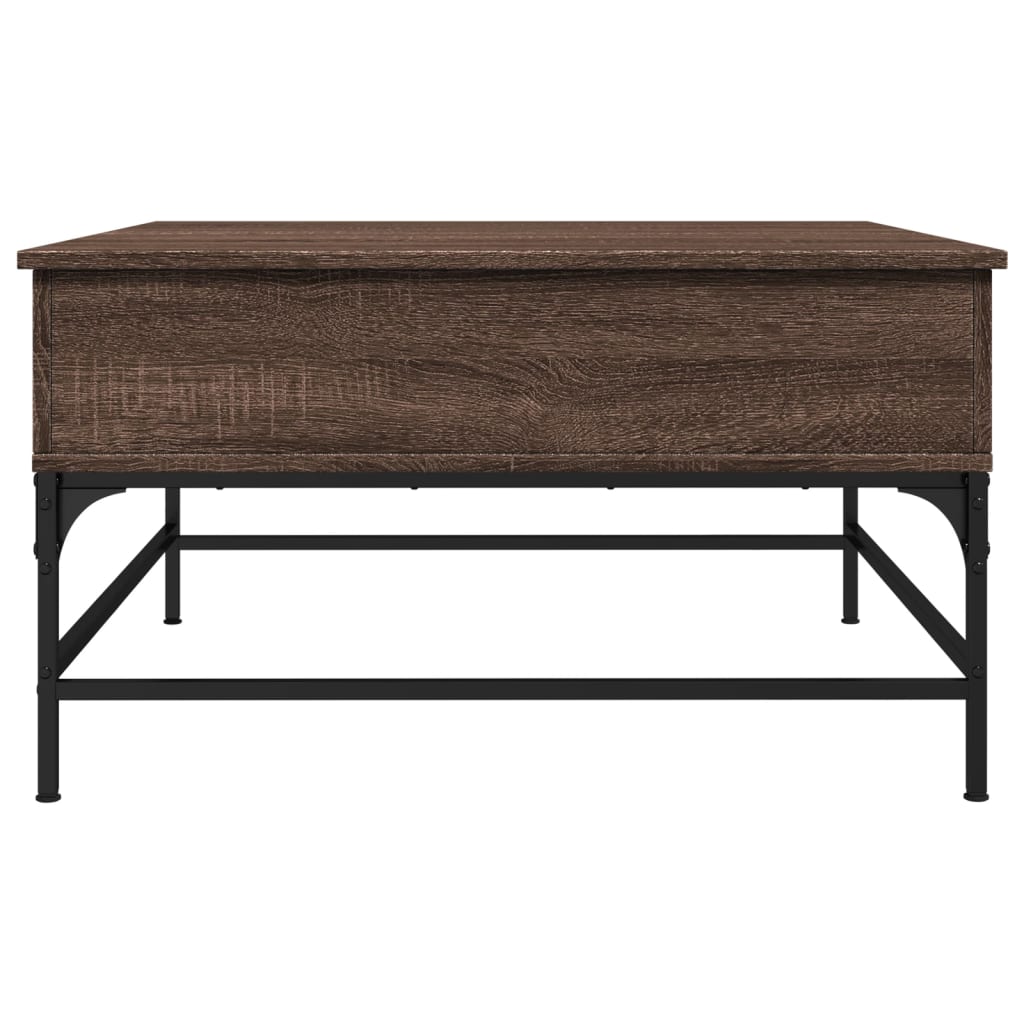 Sofabord Brun Eg Look 80x80x45 cm Træ Materiale Metal