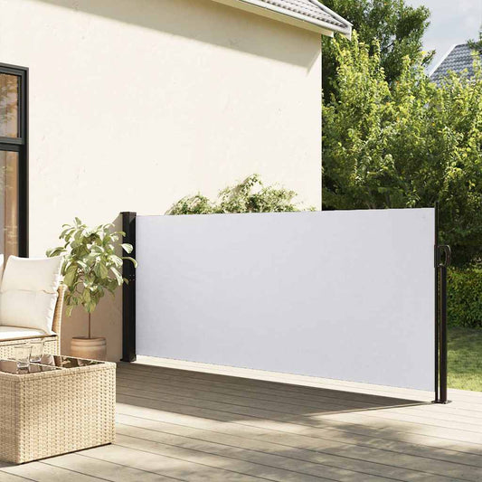 Sidefortelt Udtrækbart Hvid 117x300 cm
