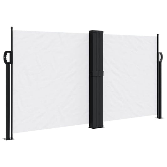 Sidefortelt Udtrækkelig Hvid 120x600 cm