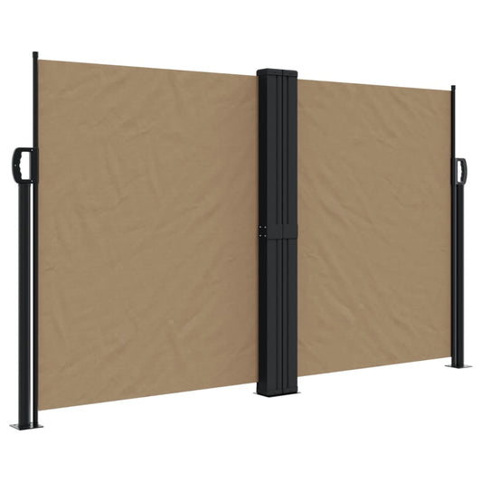 Sidefortelt Udtrækkelig Taupe 140x600 cm