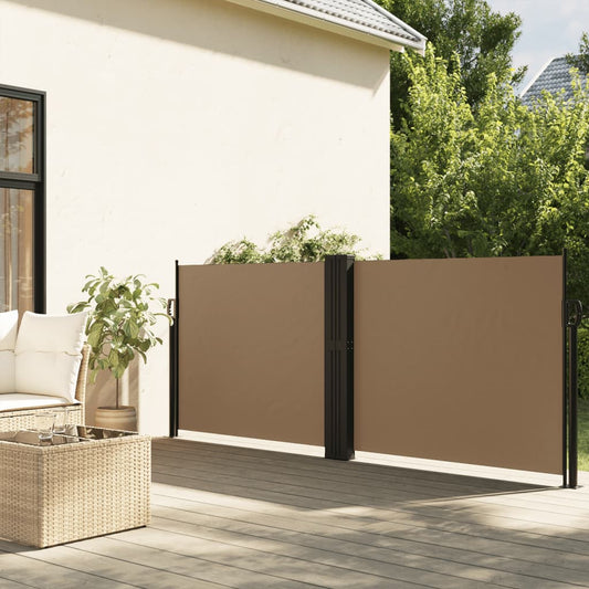 Sidefortelt Udtrækkelig Taupe 140x600 cm