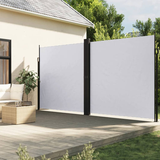 Sidefortelt Udtrækbart Hvid 220x600 cm