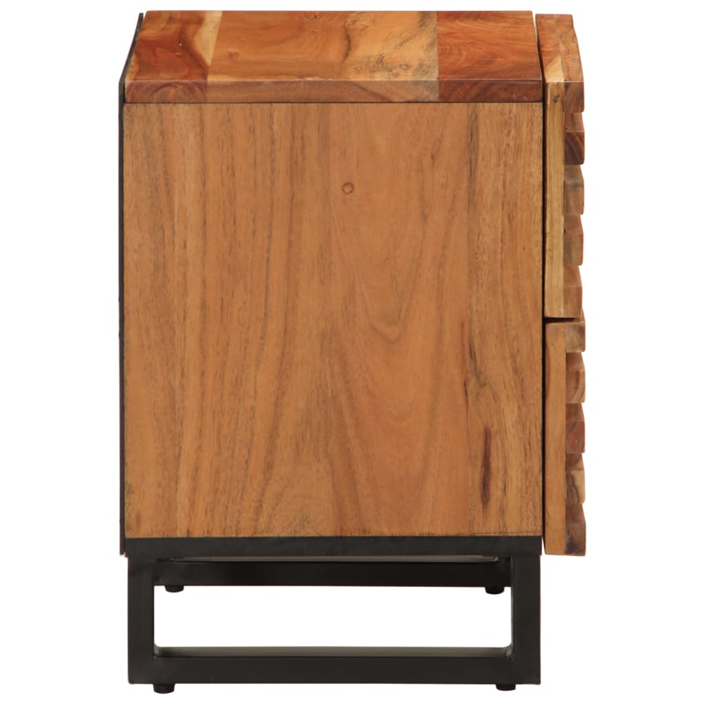 Sengeborde 2 stk 40x34x46 cm massiv træ akacie