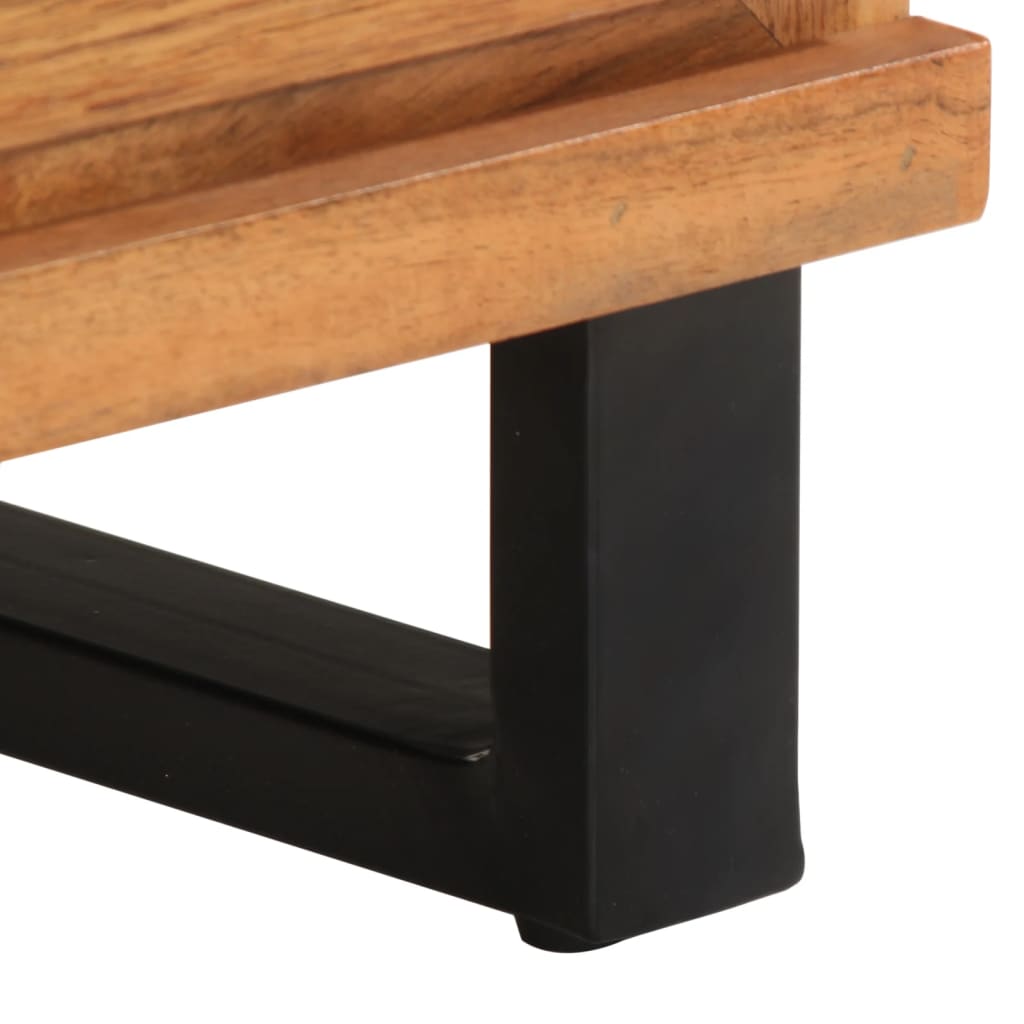 Sengeborde 2 stk 40x34x46 cm massiv træ akacie
