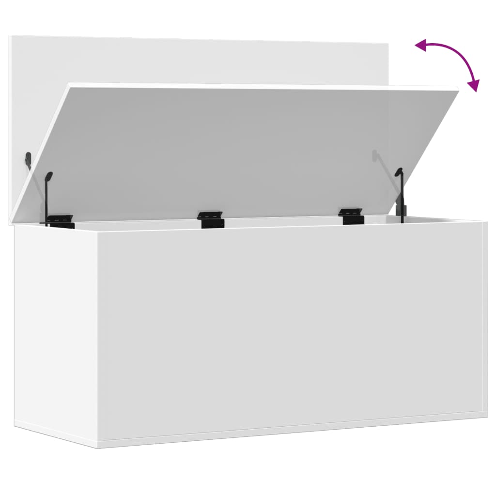 Bryst Hvid 100x42x46 cm Træmateriale