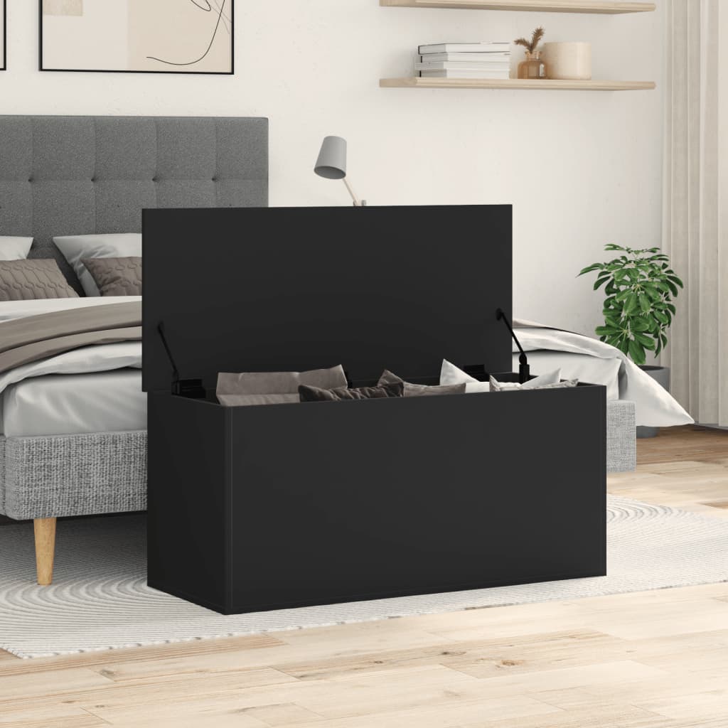 Bryst Sort 100x42x46 cm Træmateriale