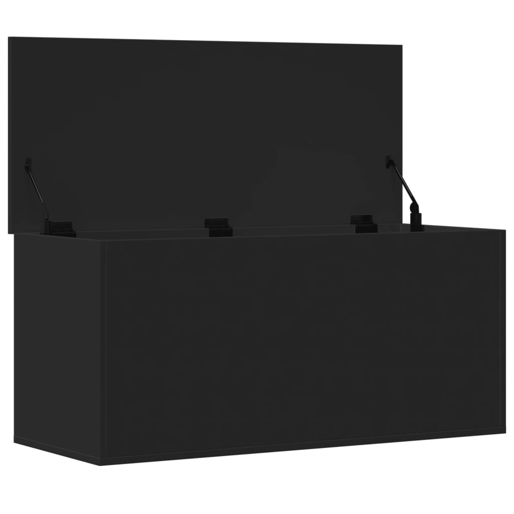 Bryst Sort 100x42x46 cm Træmateriale
