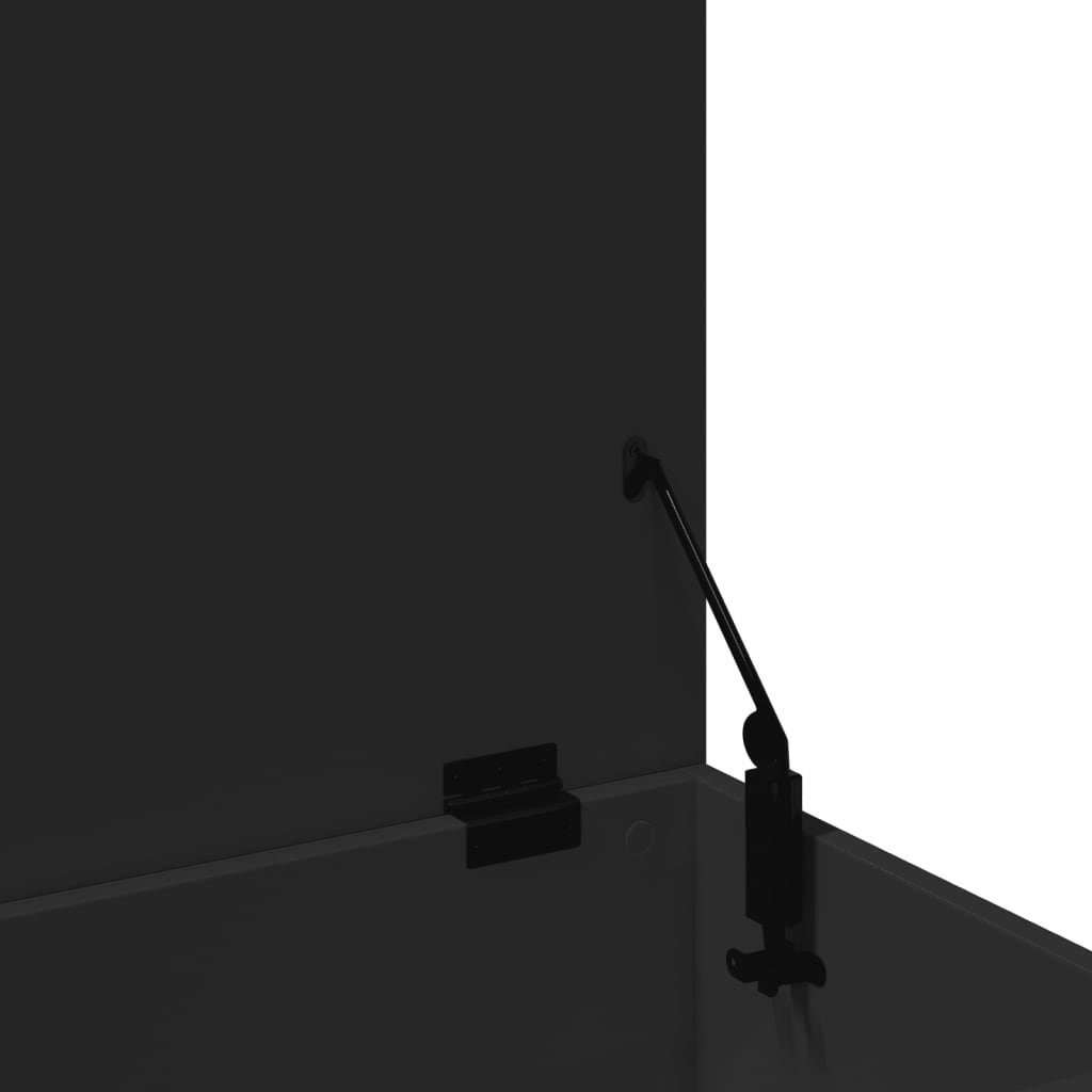 Bryst Sort 100x42x46 cm Træmateriale