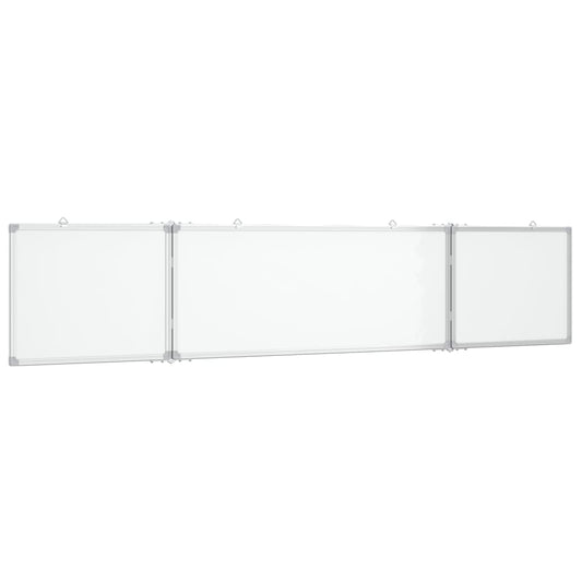 Magnetisches Whiteboard Klappbar 200x40x1,7 cm Aluminium
