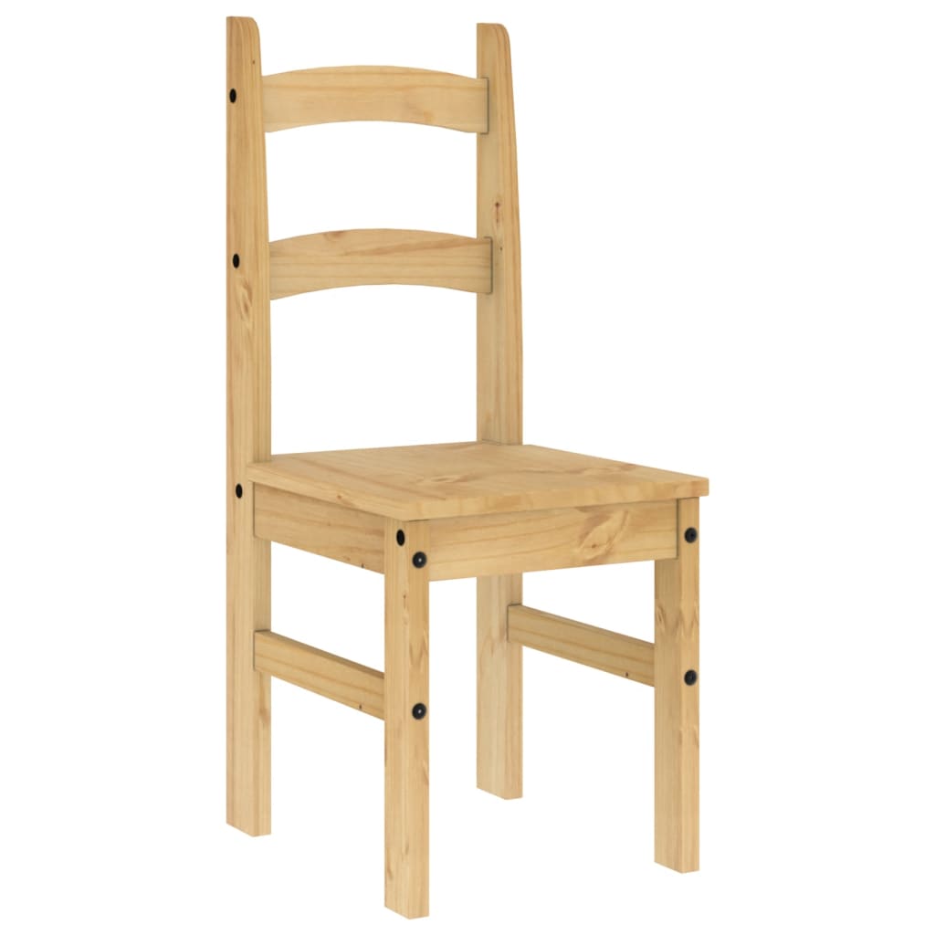 Spisestuestole 2 stk 40x46x99 cm massivt fyrretræ
