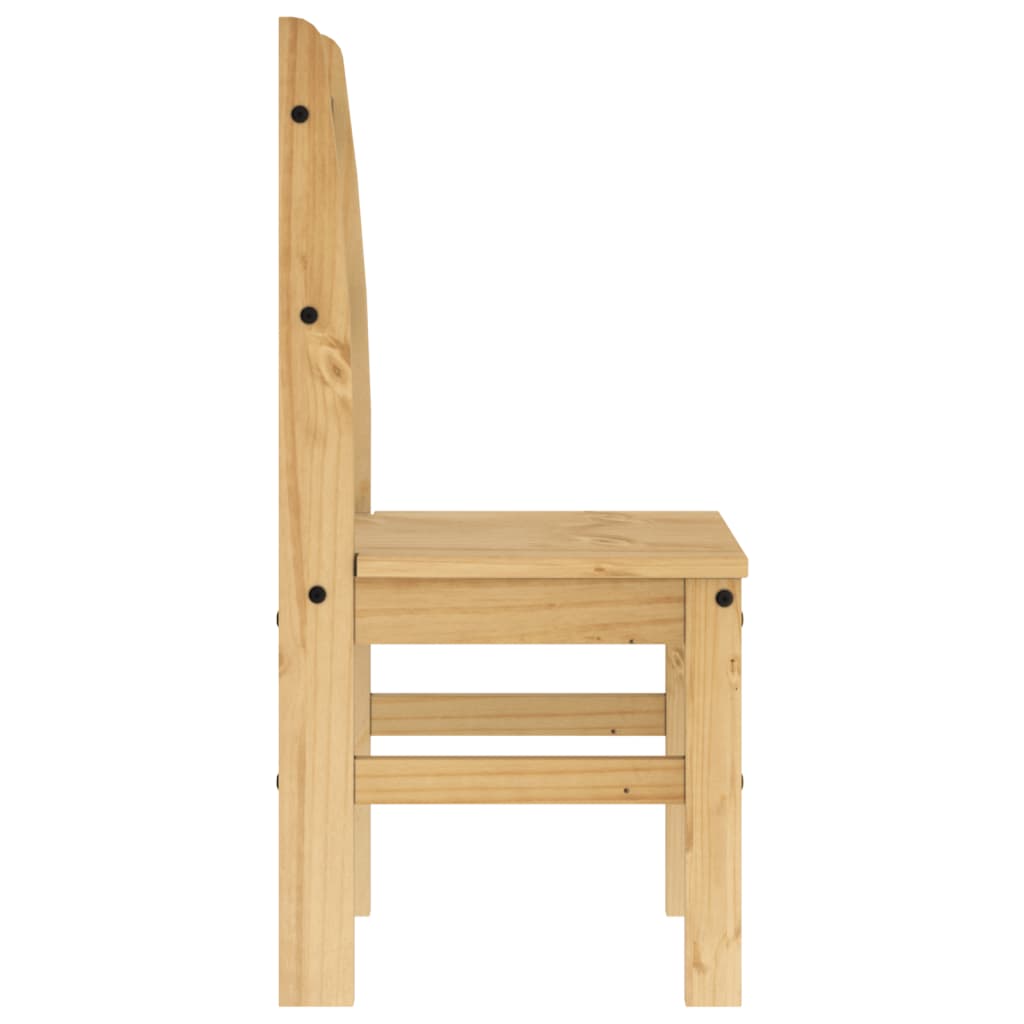 Spisestuestole 2 stk 40x46x99 cm massivt fyrretræ
