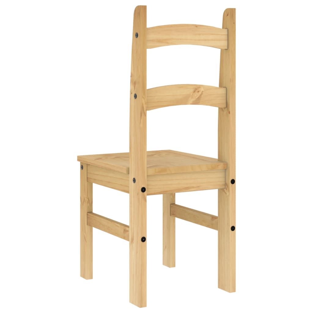 Spisestuestole 2 stk 40x46x99 cm massivt fyrretræ