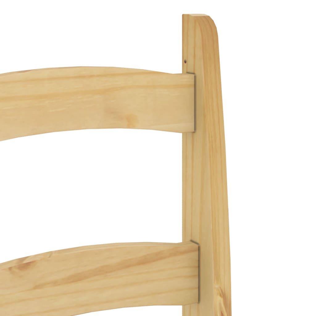 Spisestuestole 2 stk 40x46x99 cm massivt fyrretræ