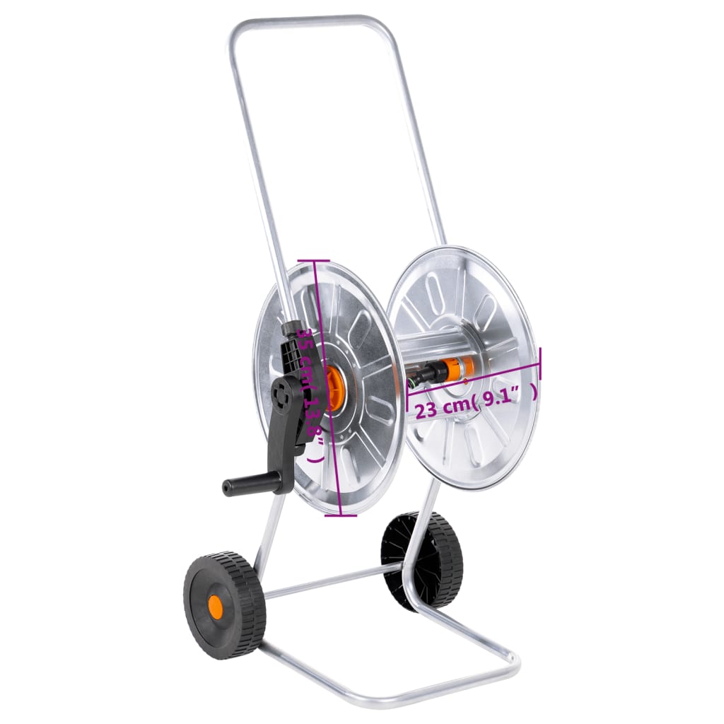 Slangevogn til 50 m 1/2" eller 35 m 3/4" slangestål