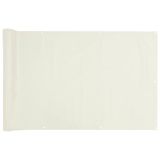 Balkon-Sichtschutz Weiß 600x75 cm PVC
