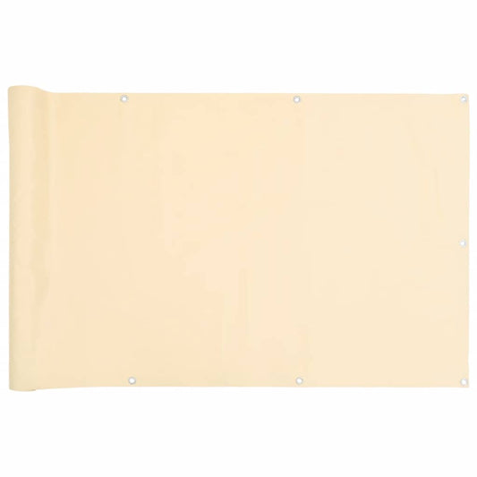 Balkon-Sichtschutz Creme 600x90 cm PVC
