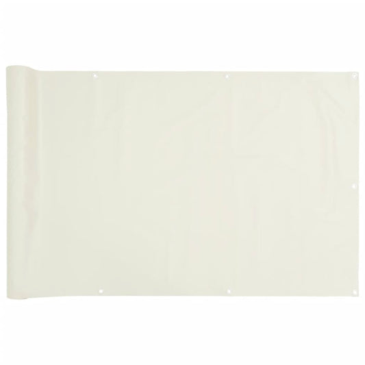 Balkon-Sichtschutz Weiß 600x120 cm PVC