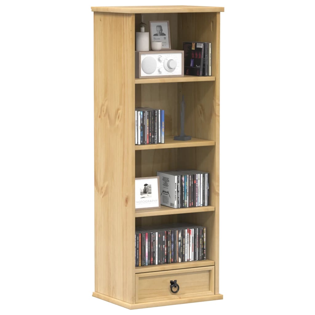 CD skab Corona 40x30x110 cm massiv fyrretræ